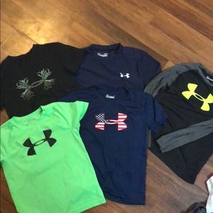 Under Armour shirts. Size 7 and youth small.